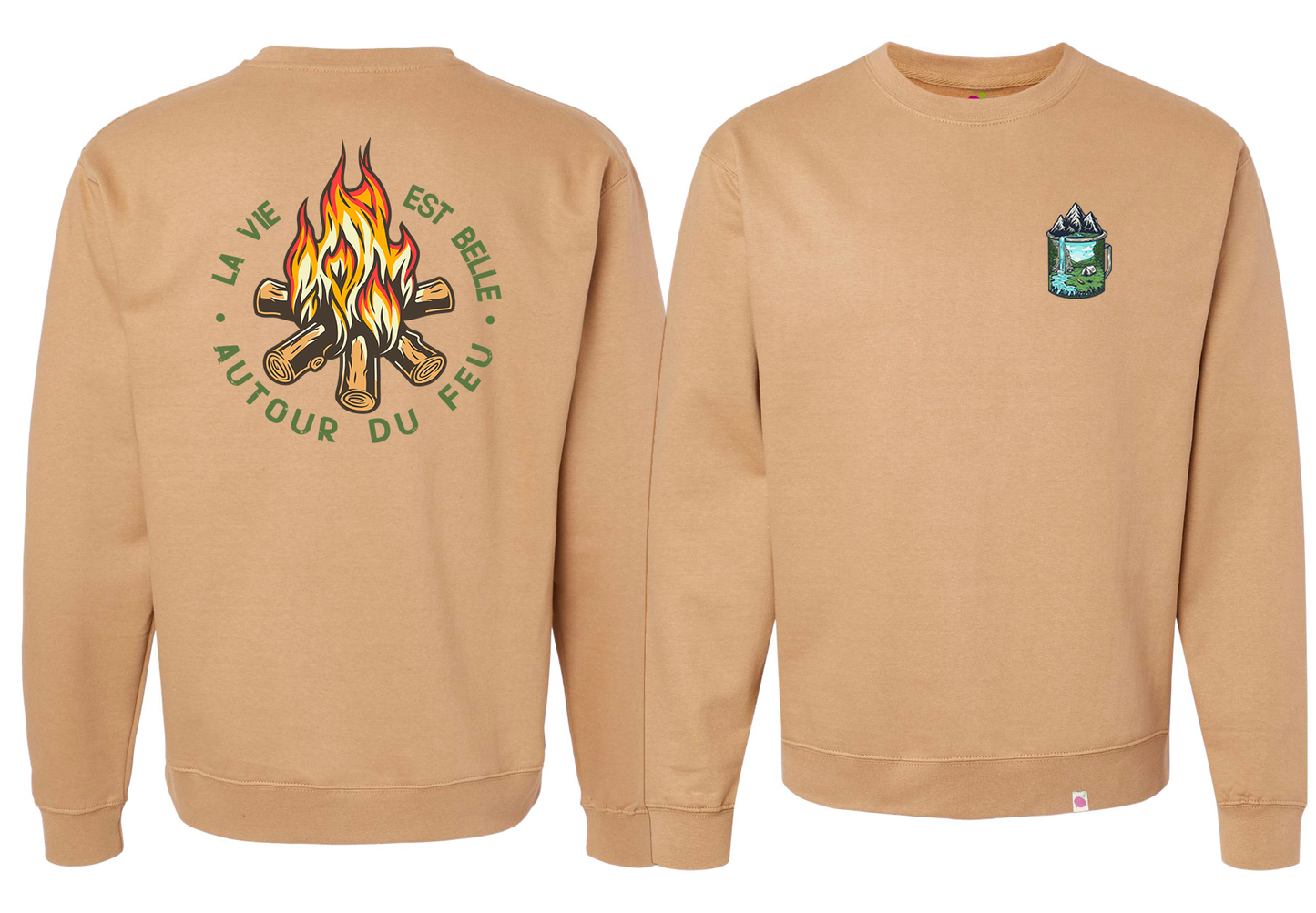 Crewneck La vie est belle autour du feu !