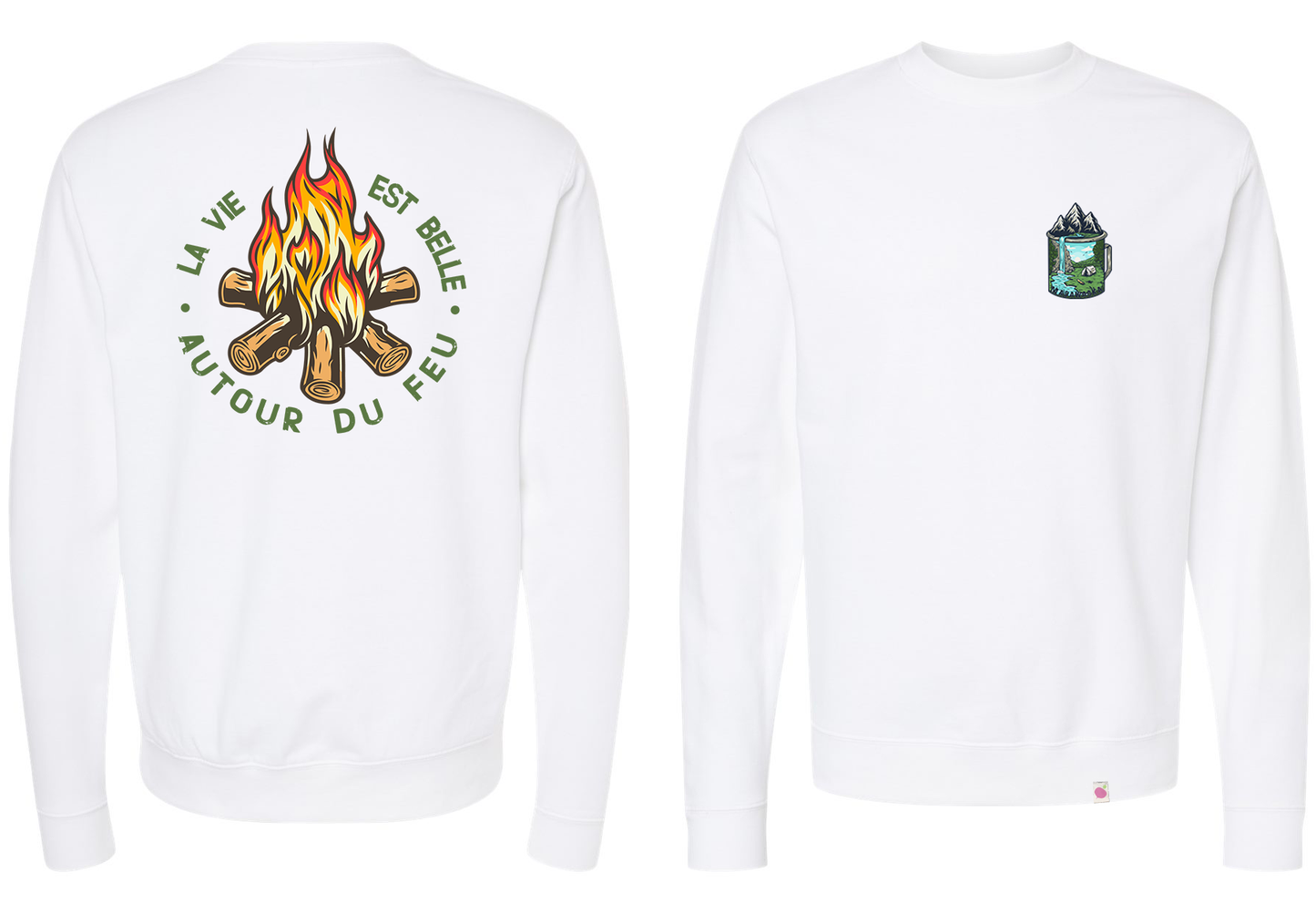 Crewneck La vie est belle autour du feu !