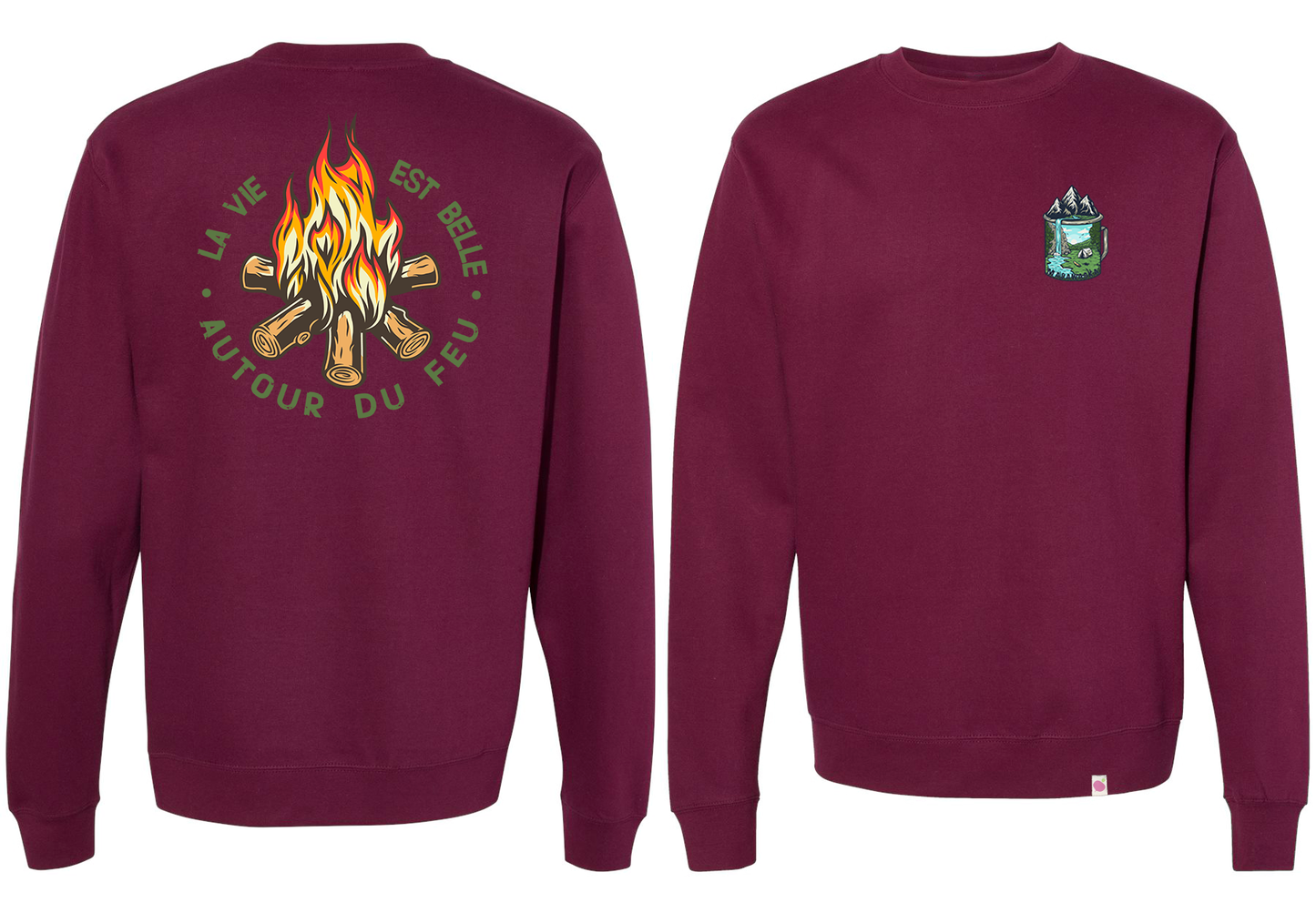 Crewneck La vie est belle autour du feu !