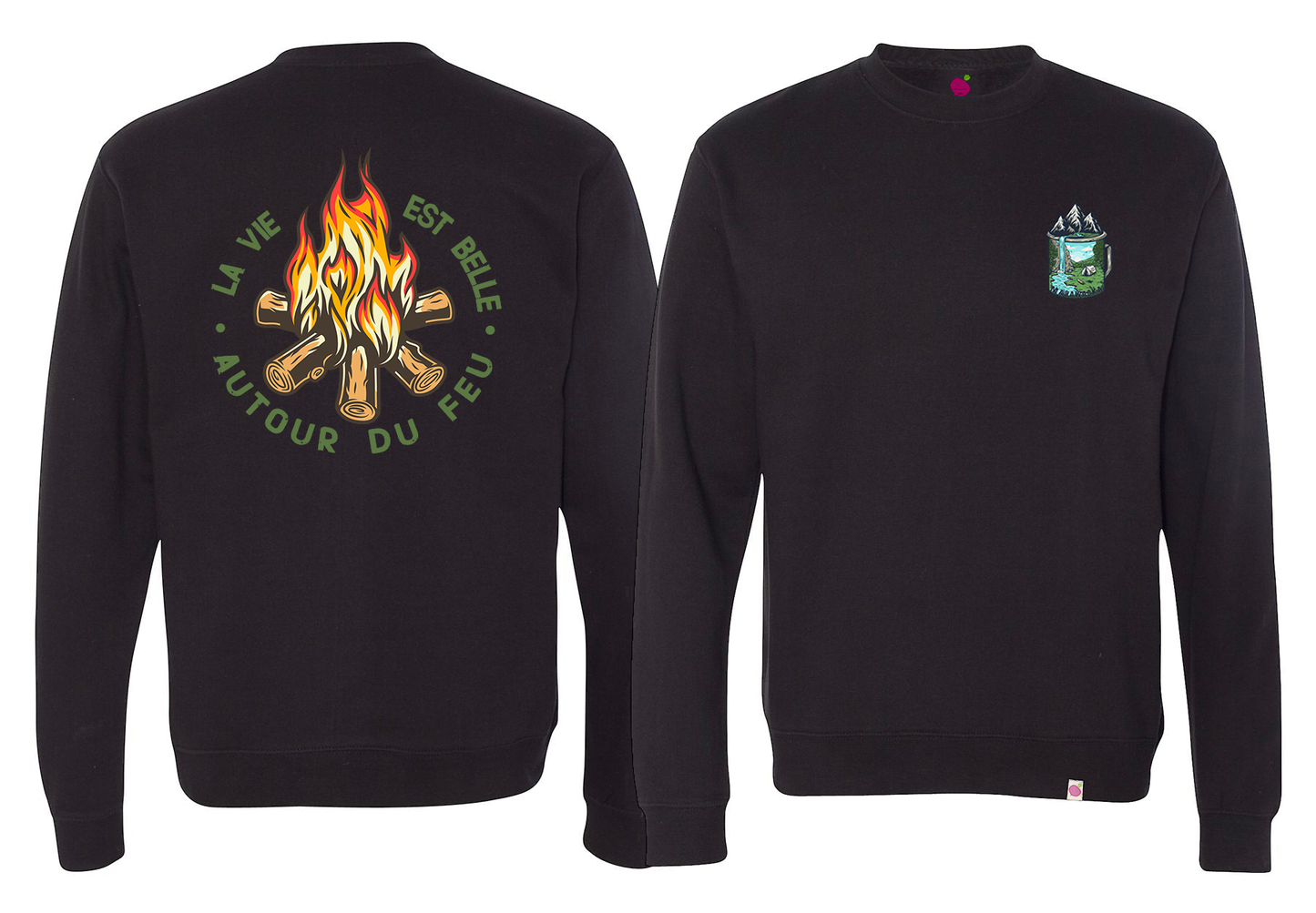 Crewneck La vie est belle autour du feu !