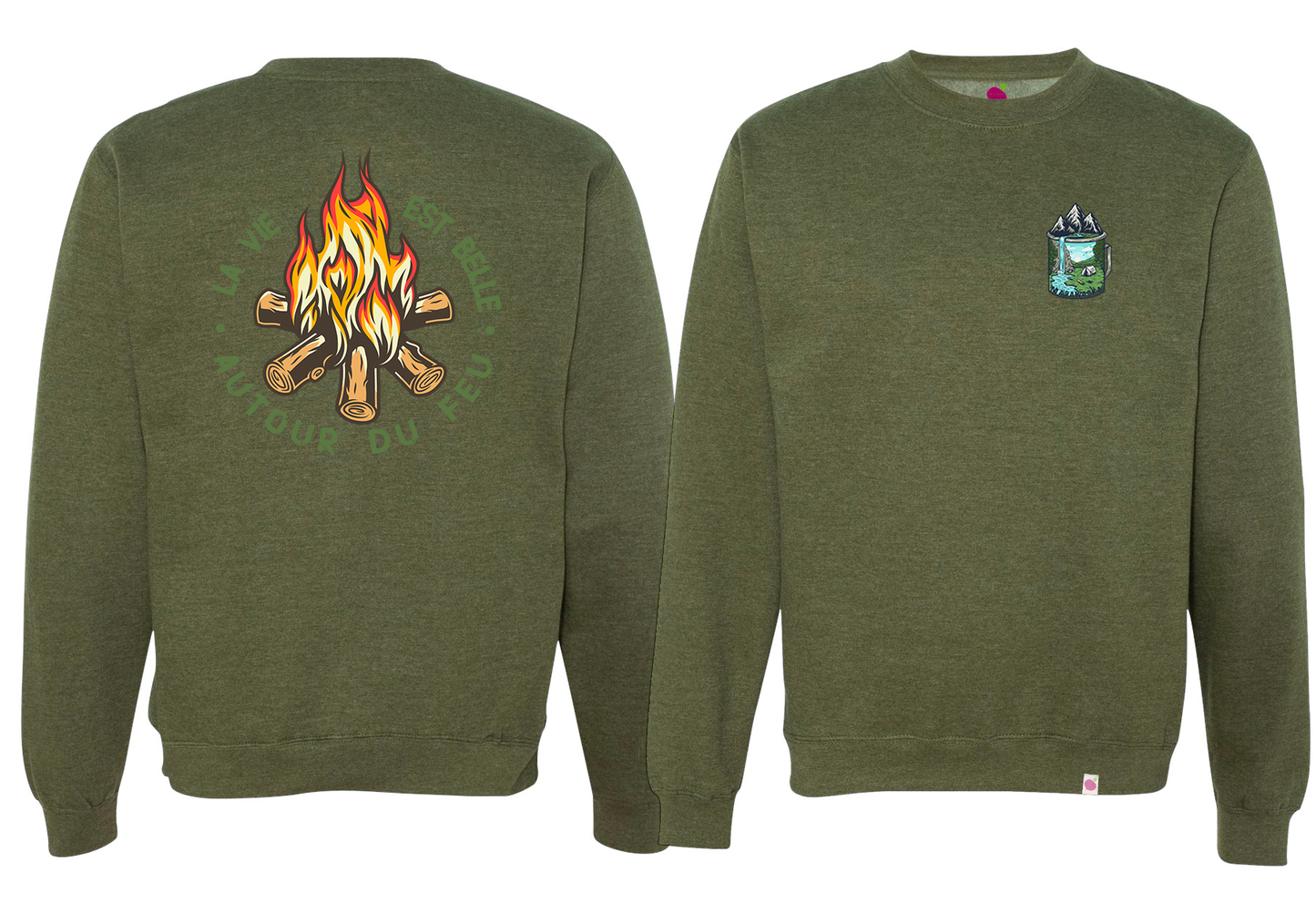 Crewneck La vie est belle autour du feu !